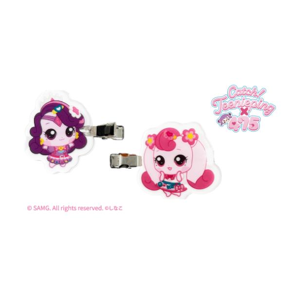 キャッチ！ティニピンとしなこちゃんのコラボ商品がついに登場！左右どちらでも使用可能な前髪クリップです。(C) SAMG.All Rights Reserved. (C)しなこ※ギフトや、輸送時の衝撃等が気になる場合は、宅配便を選択してください。