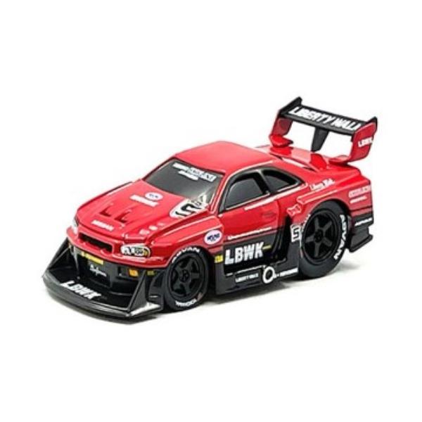 マイスト マッスルマシーン LBWK 1999 ニッサン スカイライン GT-R R34 レッド (MM 15566RD/2024) (1/64 ミニカー)