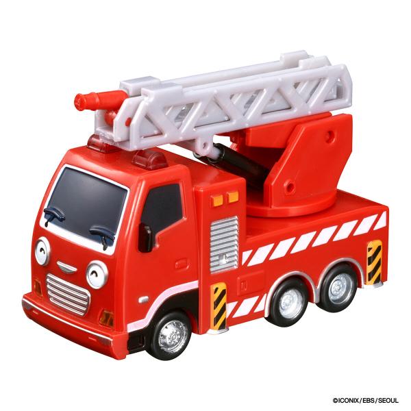『ちびっこバス タヨ』から、消防車モチーフの「フランク」が登場！ころ走行で車遊びが楽しめるだけでなく、プレイセットと連動して楽しむことができます。はしごが伸びるギミック付き！［セット内容］・フランク…1台（本商品のセット内容以外は付属しませ...