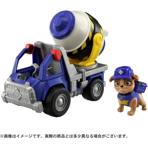 ギミック付きビークルとフィギュアのセット!「ラブル＆クルー」で活躍するミックスのクルーミキサーが登場!(1)ミキサーが上下に動くよ!(2)ミックスのフィギュアを運転席に乗せて遊ぼう!セット内容ビークル(1),ミックス フィギュア(1)(C)...