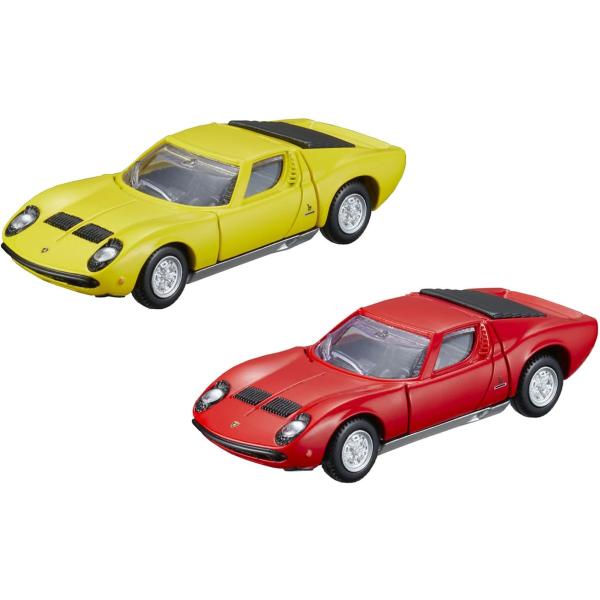 トミカプレミアム 05 ランボルギーニ ミウラ P400S (2台セット) (通常版+発売記念仕様) (タカラトミー ミニカー おもちゃ) (予約商品7/18発売予定)