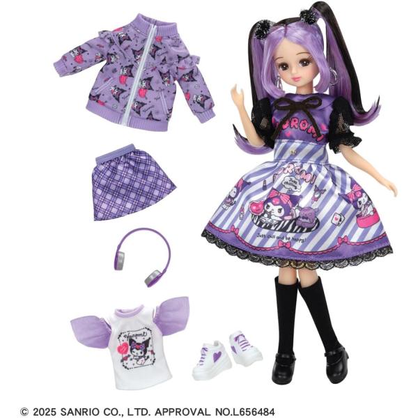 リカちゃん クールなクロミ DX カジュアル＆パープルワンピセット