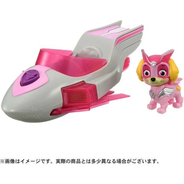 どんなトラブルもパウっと解決!パウ・パトロール、出動!テレビアニメ「マイティ・パウ・パトロール」シリーズで活躍するスカイのマイティジェットが登場!(1)ボタンを押すとライト＆サウンドが楽しめる!(2)スカイのフィギュアを乗せて遊べるよ!セッ...