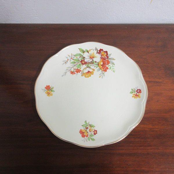 イギリス ビンテージ British Anchor Pottery 花柄 プレート