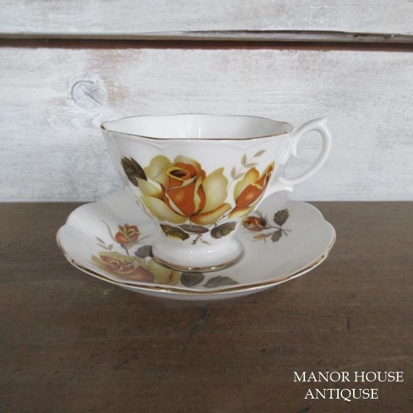 イギリス製 stafford shire fine bone china カップアンドソーサー 
