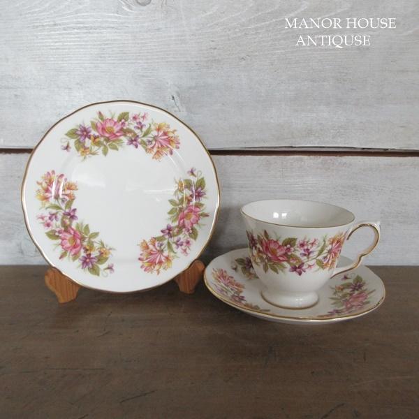 Colclough イギリスアンティーク ケーキプレート ティーカップ トリオ