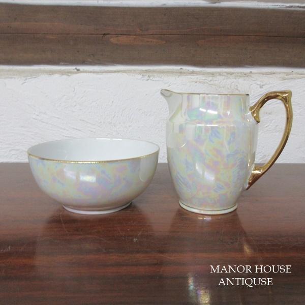 1637sb  チェコスロバキア製  Moritz Zdekauer シュガーボウル＆クリーマー 茶器 ヴィンテージ雑貨 英国 tablewareイギリスより入荷致しましたヴィンテージ雑貨　チェコスロバキア製  Moritz Zdekaue...