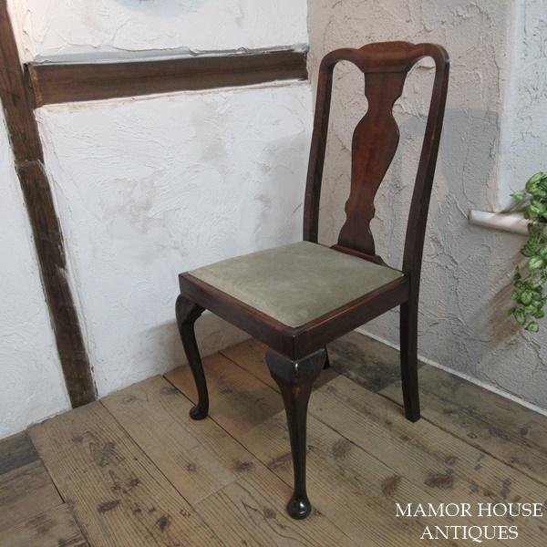 【10％OFF】 イギリス ダイニング クイーンアンチェア 家具 アンティーク 西洋