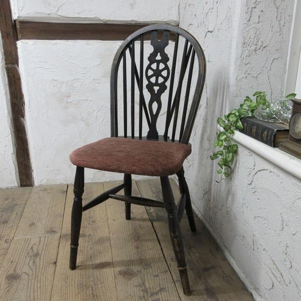 イギリス アンティーク 家具 キッチンチェア ホイールバック 椅子 イス