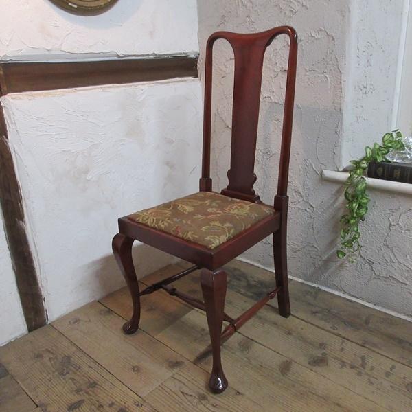 イギリス アンティーク 家具 クイーンアンチェア 猫脚 椅子 英国 4635d イギリス アンティーク 家具 SALE セール クイーンアンチェア