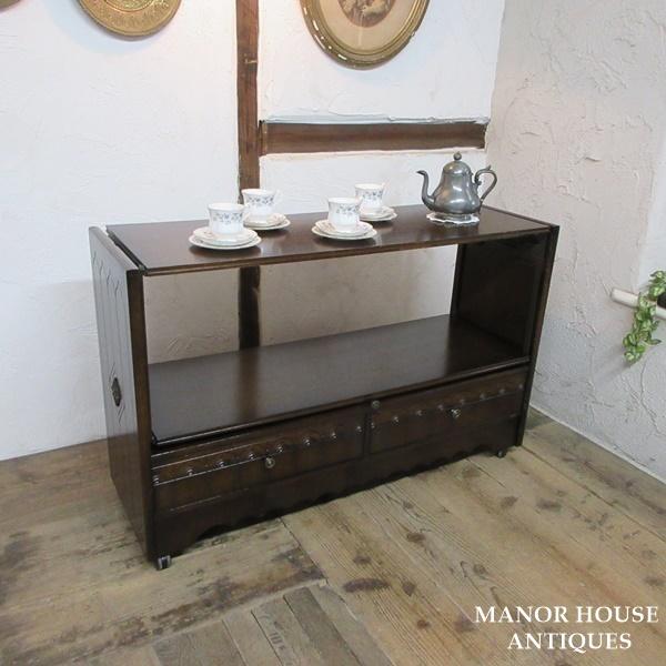 イギリス アンティーク 家具 キッチンワゴン トロリー ワゴン 引き出し