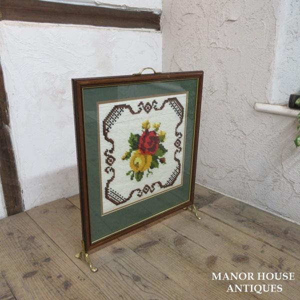 《英国製 》イギリスの アンティークの ファイア・スクリーン 衝立 訳あり イギリス アンティーク 家具 ファイヤースクリーン 衝立