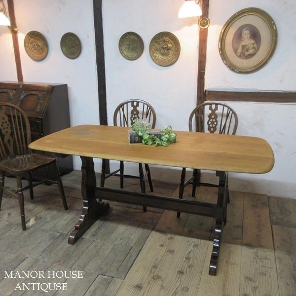 【逸品】 イギリス アンティーク 家具 ダイニングテーブル リフェクトリー 西洋