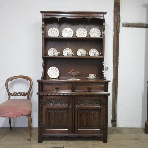 イギリス アンティーク 家具 オールドチャーム ドレッサー カップ