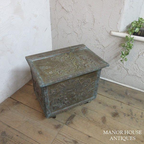 イギリス アンティーク 家具 コールボックス ダストボックス 英国 6607d