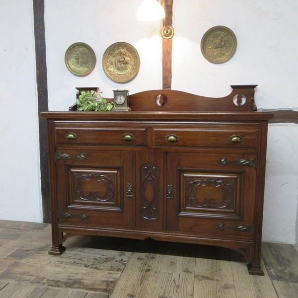 イギリス アンティーク 家具 サイドボード キャビネット 什器 英国 6478c