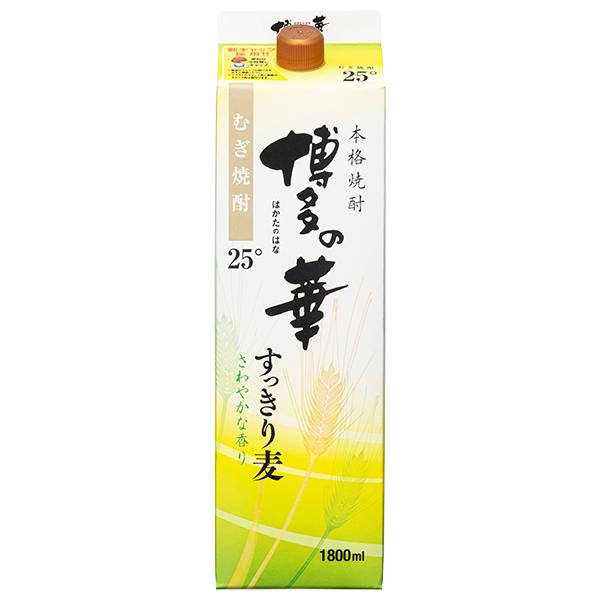博多の華 福徳長酒類 本格麦焼酎 すっきり麦 25度 紙パック 1.8L