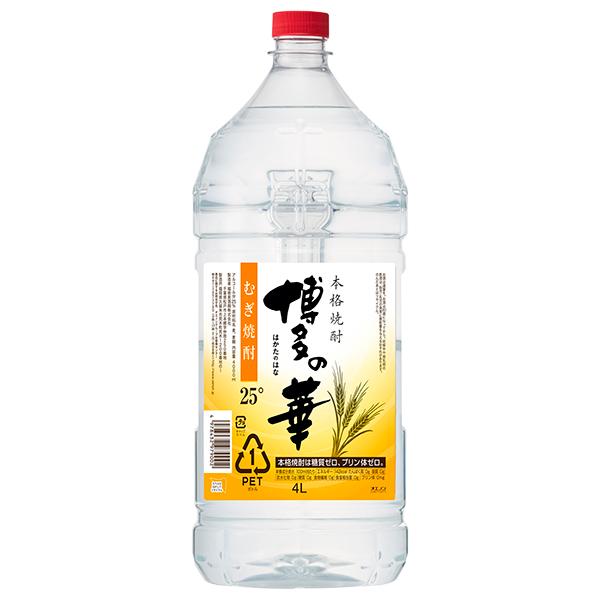 博多の華 福徳長酒類 本格麦焼酎 麦 25度 ペットボトル 4L 4000ml 1