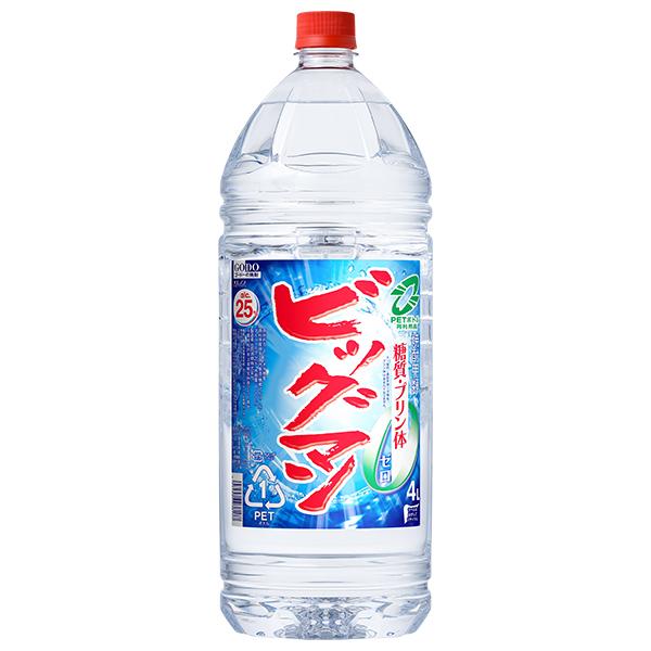他サイト： 合同酒精 ビッグマン 25度 ペットボトル 4L 4000ml 1梱包4本まで 包装不可の商品画像