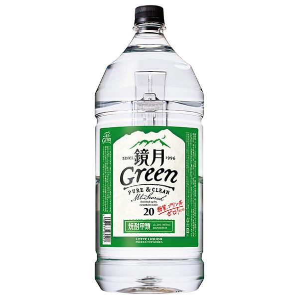 他サイト： サントリー 鏡月 グリーン 20度 ペットボトル 甲類 4L 4000ml 1梱包4本まで 包装不可の商品画像