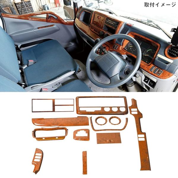 希少　ウッドパネル　木目パネル　ジェネレーション　キャンター ジェットイノウエ インテリア3Dパネル 三菱ふそう '20キャンター/2t