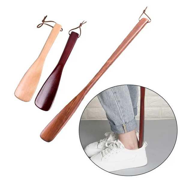 材質：木材 色: 赤、木の色 サイズ:35cm/40cm シンプルでエレガントなデザイン。 クラシックなアーチは、足が靴の中に滑り込むようにちょうどいい角度になっています。 靴を履くのがより簡単で便利になります。 履いているときに靴をより良...