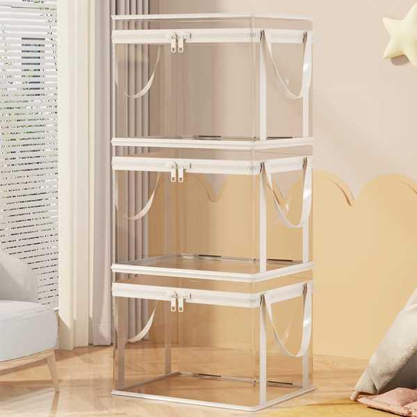 軽量素材：軽量プラスチックで作られたこの収納ボックスは、子供でも扱いやすく、移動も簡単です。防塵設計：人形収納ボックスは、お子様のおもちゃを埃のない状態に保ち、清潔な状態を保ち、いつでも遊べるように設計されています。両開きドア開口部：両開き...