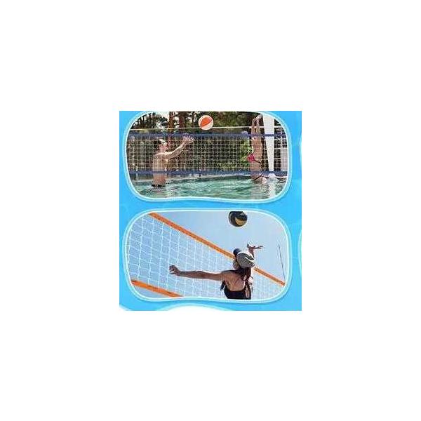 15*3FT 折りたたみトレーニングネット キャリングバッグ付き ポータブルバレーボールネット 調節可能なプールウォーターバレーボールネット 屋外庭用箇条書き: