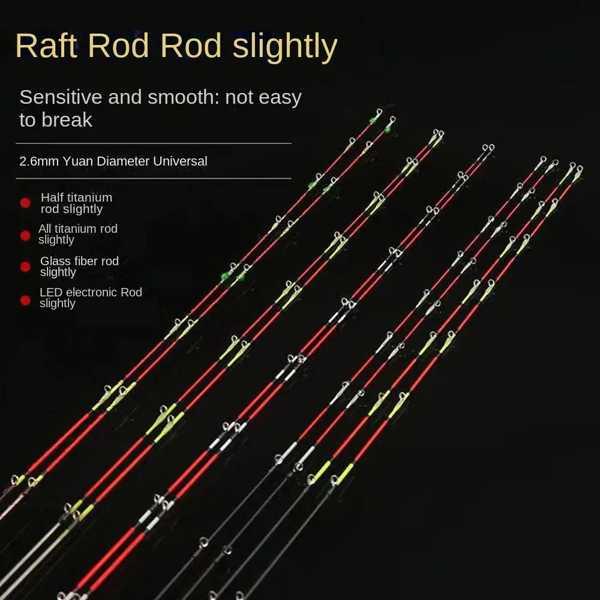 【互換品】チタン合金釣り竿チップ 45 cm  55 cm  60cm ソフトテール ハーフボール リフィット交換 ボート いかだ