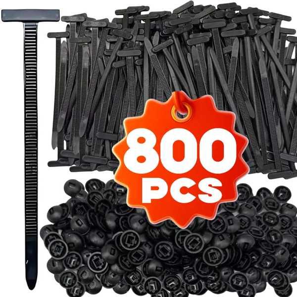 【互換品】10-800セット セルフロックナイロン製ユニバーサルケーブルタイバックル ヘビーデューティー ジップ