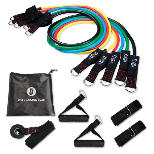 他サイト： 【日本国内メーカー】uFit Training Tube トレーニング チューブ 強度別5本セッの商品画像