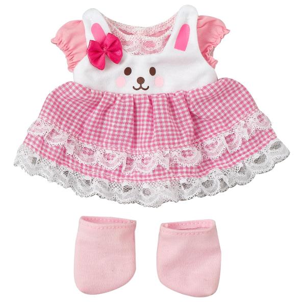 カラー：うさちゃんワンピスタイル：うさちゃんワンピサイズ:24.8x17.8x2.8cm重量:100gセット内容:ワンピース、くつした※お人形はセットに含まれません。対象年齢:3歳以上うさちゃんのお顔がついたカワイイワンピース