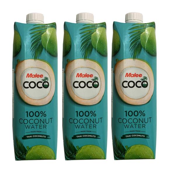 100%ココナッツウォーター Malee 1000ml 3本セット : まんてんどう