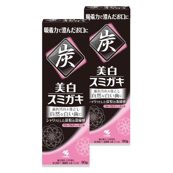 他サイト： 美白スミガキ 炭粒(炭・シリカ) 配合 歯を白くするハミガキ 90グラム (x 2)の商品画像