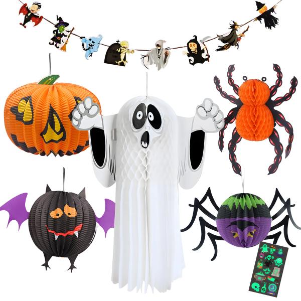 ハロウィン 飾り 3D 提灯 紙製 7点セット 7枚目