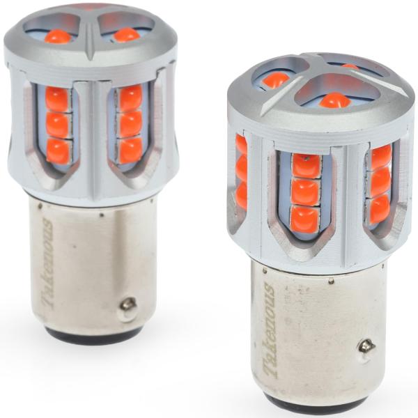 他サイト： Takenous 竹村商会 S25 LED ダブル クルクルテール レッド 12v 24v 180度段違いの商品画像