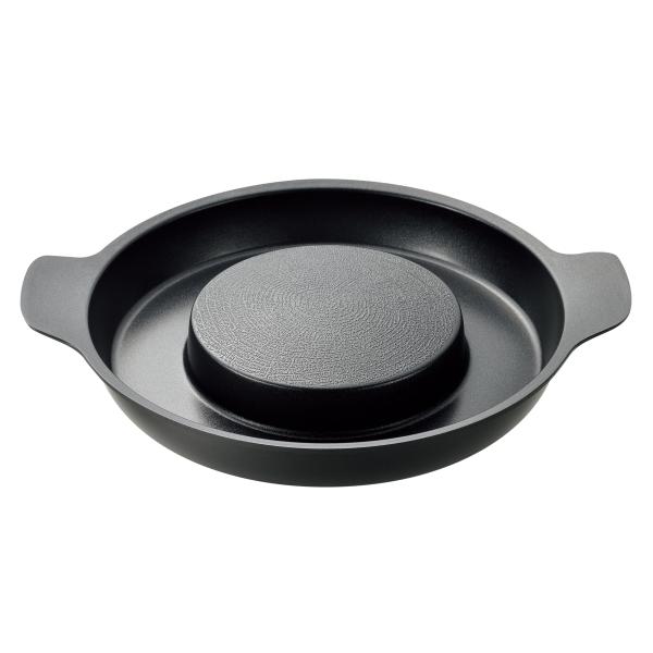 カラー：ブラックサイズ：28cm製品サイズ:(約)幅36.5×奥行30.5×高さ5.5cm製品重量:(約)0.819kg表面加工:フッ素樹脂塗膜加工、材料の種類/アルミニウム合金生産国:中国