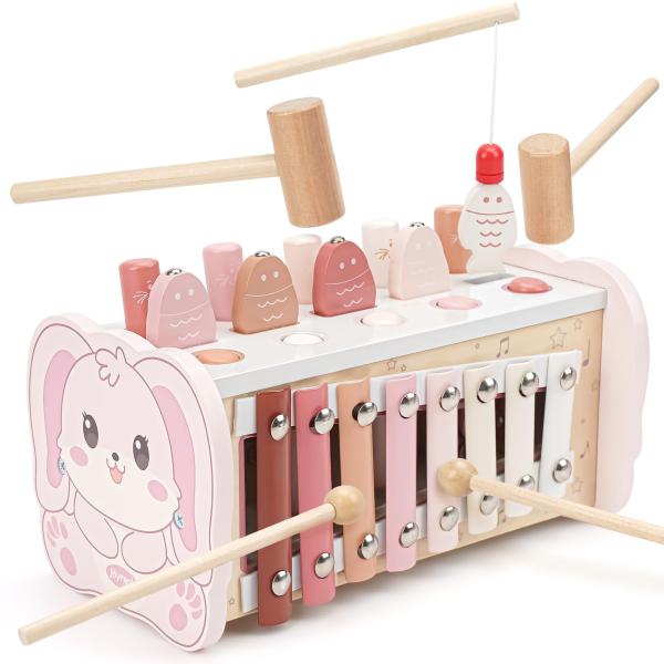 Joyreal モンテッソーリ 知育玩具 - 木のおもちゃ ハンマートイ 楽器