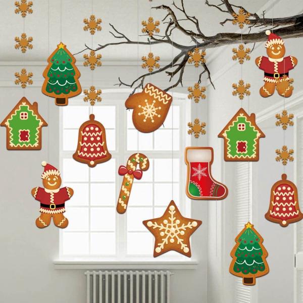 Hopeholicクリスマス 飾り セット 8本入 ペーパー ガーランド 吊り下げ