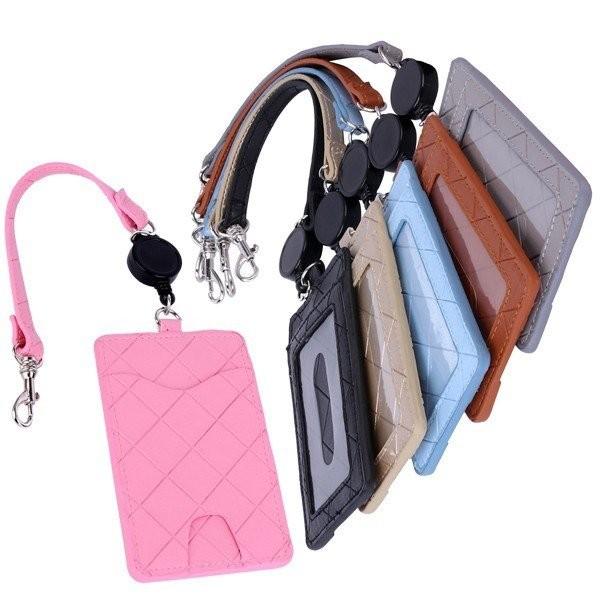 メール便送料無料沖縄 北海道 離島 一部地域除く リールキー付き格子柄パスケース 定期入れ 万天プラザ100均と雑貨ヤフー店 通販 Yahoo ショッピング