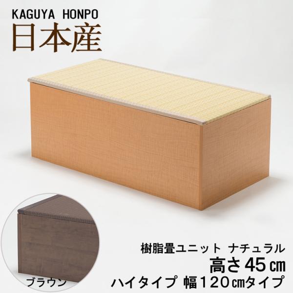 樹脂畳収納　ハイタイプ　120 ■サイズ W120×D60×H45cm ■内寸 W56×D56×H41cm×2箇所（仕切り板:1枚,スペース2) □備考 ■重量：(全体)約19.5kg (畳)約8kg■耐荷重：(畳)約100kg■底板耐荷重...