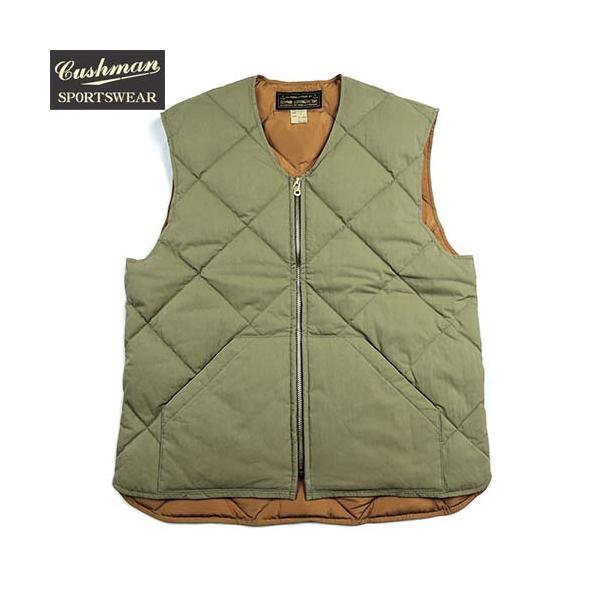 CUSHMAN（クッシュマン） CUSHMAN 21381 C/N CLOTH DOWN VEST ロクヨン