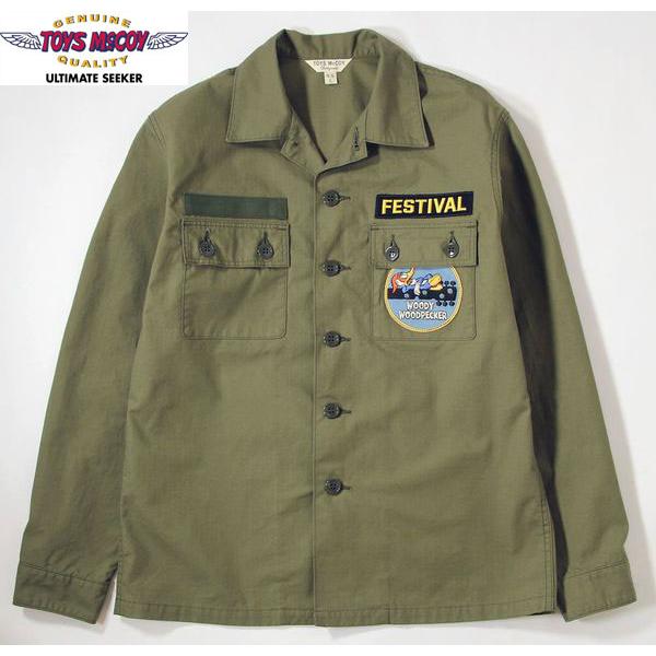 トイズマッコイ TOYS McCOY TMS2303 UTILITY SHIRT, RIP STOP " WOODY WOODPECKER " ミリタリー ユーティリティーシャツ 長袖