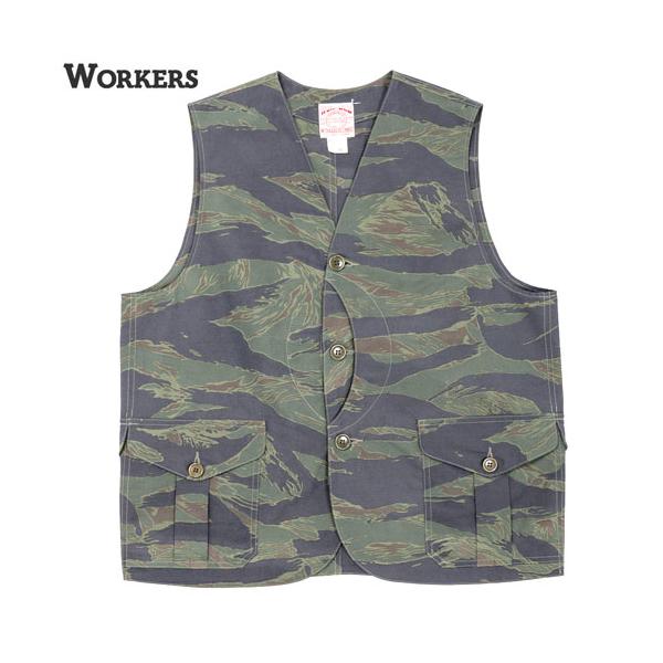 トップス WORKERS Cruiser Vest 36 Tiger Stripe WORKERS ワーカーズ WORKERS Cruiser Vest, Tiger Stripe クルーザー
