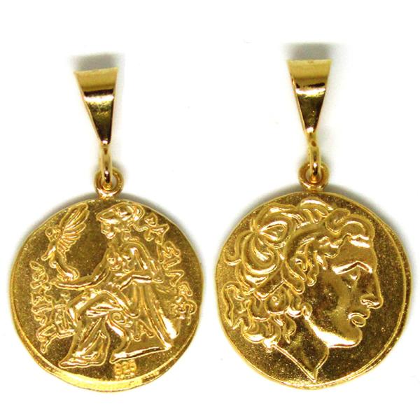 古代ギリシャ  アレキサンダー大王 ペンダント トップ シルバー925製 シルバー925 コインペンダント 古代ギリシャアレキサンダー大王