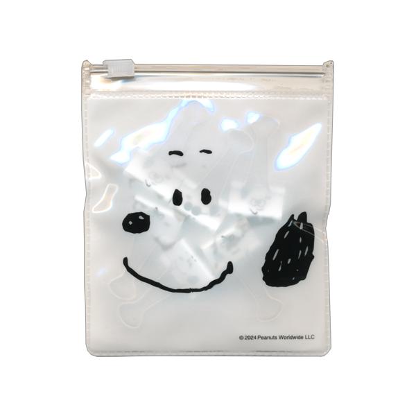 スヌーピー柄のかわいいダブルクリップです。小物入れにもなるクリアケースに入っています。書類仕事が楽しくなります。■ダブルクリップ2柄6個、クリアケース1個■ケースサイズ：105×88mm■中国製◇ネコポス便可能数：最大10個