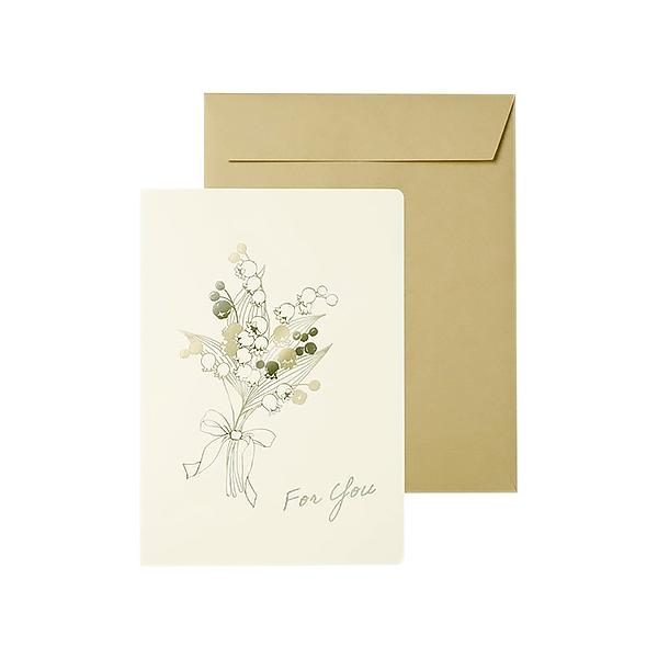 ジャバラ折り色紙 スズラン メッセージシール付 TS034 寄せ書きに