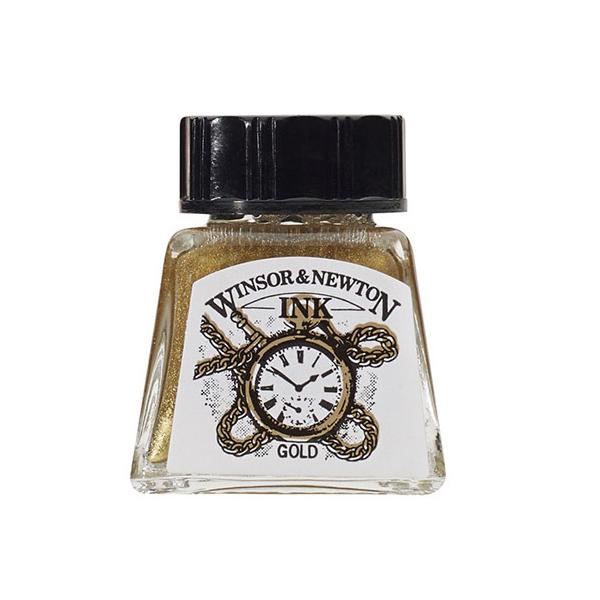 ドローイングインク14ml　ゴールド　283B　カラーインク｜WINSOR&NEWTON　ネコポス便不可