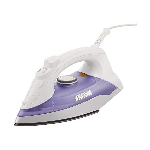 他サイト： 山善 スチームアイロン 3段階スチーム フッ素コーティング 霧吹き機能 ショットスチーム コード付き ラベンダー ZAE-100Vの商品画像