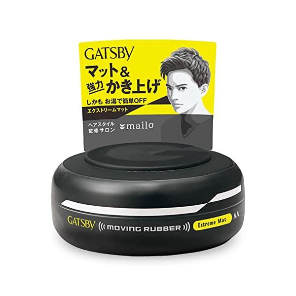 他サイト： GATSBYギャツビー ムービングラバー エクストリーム マット ヘアワックス クリアフローラルの香り 80グラム x 1の商品画像